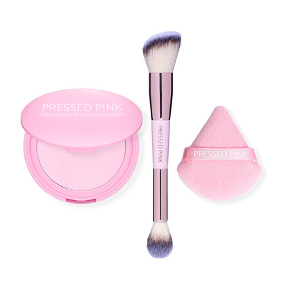 Pressed Pink Brightening Treatment Powder with Brush FREE !