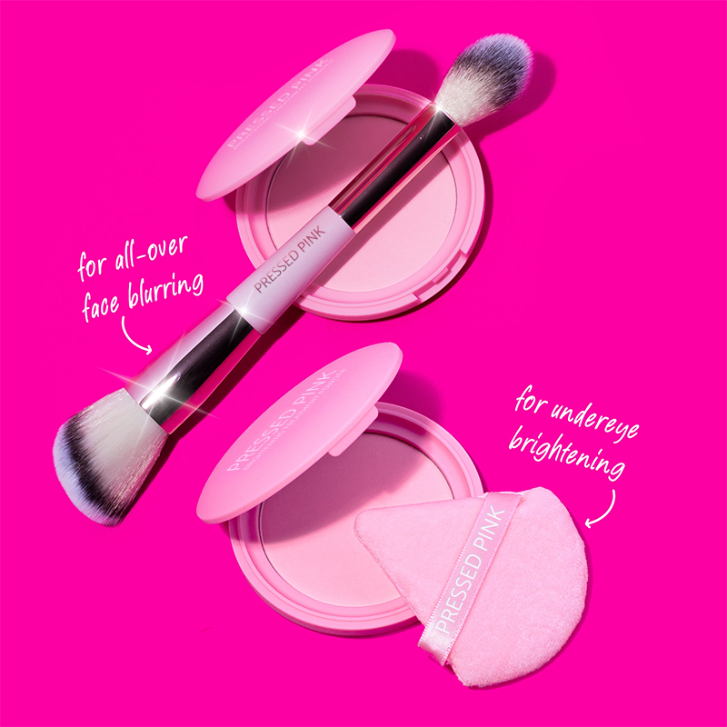 Pressed Pink Brightening Treatment Powder with Brush FREE !